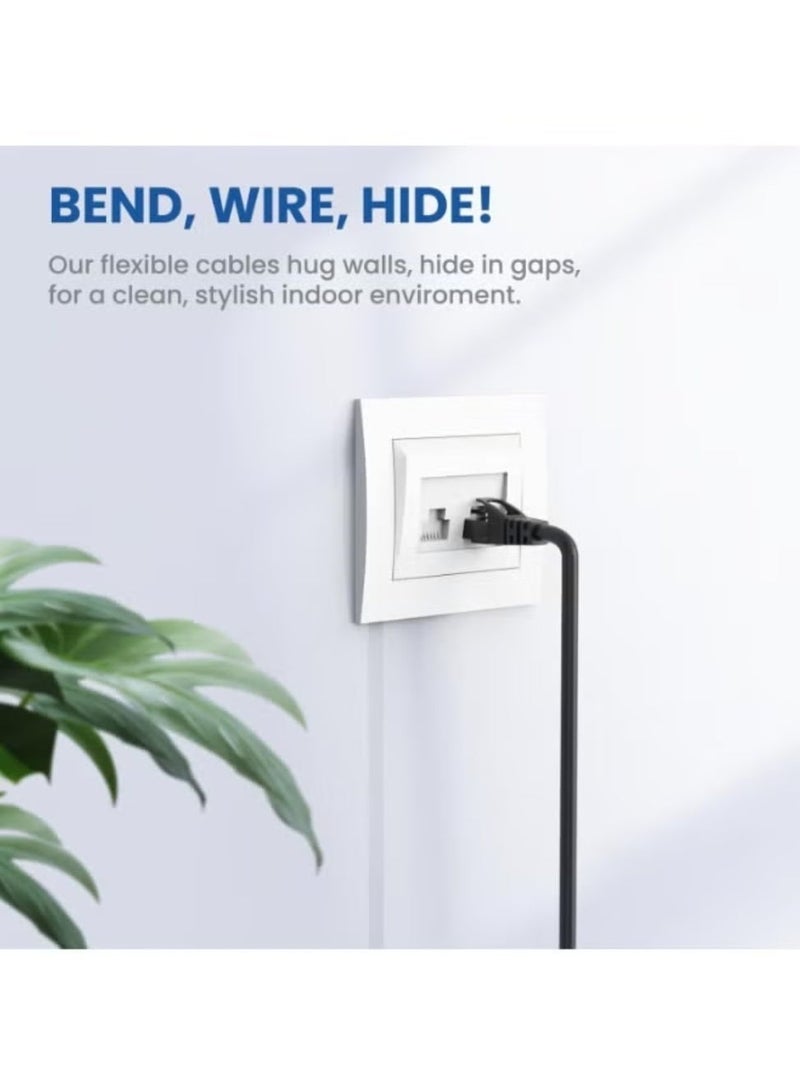 Ethernet Cable Cat 6 Braided Cat6 Gigabit High Speed 1000Mbps Internet Cable RJ45 Shielded Network LAN Cord Compatible with PS5 PS4 Xbox One Smart TV Switch Router Wifi Extender Patch Panel 2M - Image 3